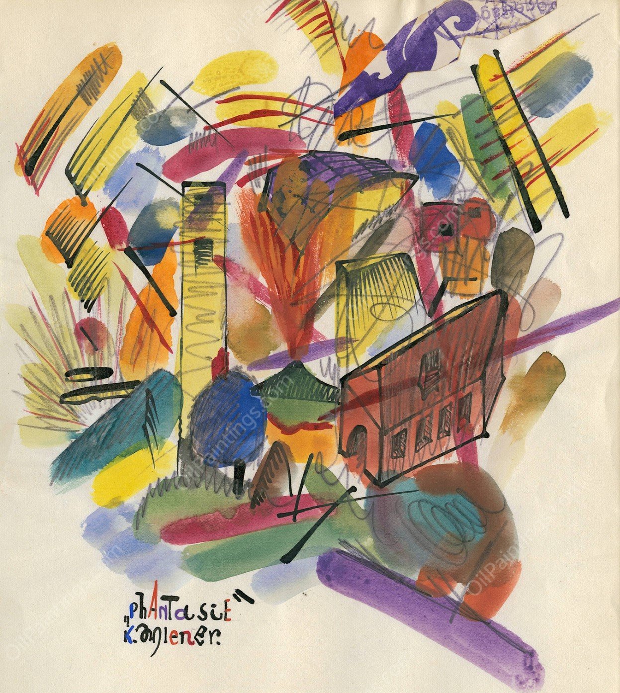 Phantasie  by Karl Wiener - Hand-Painted Oil Painting Reproduction