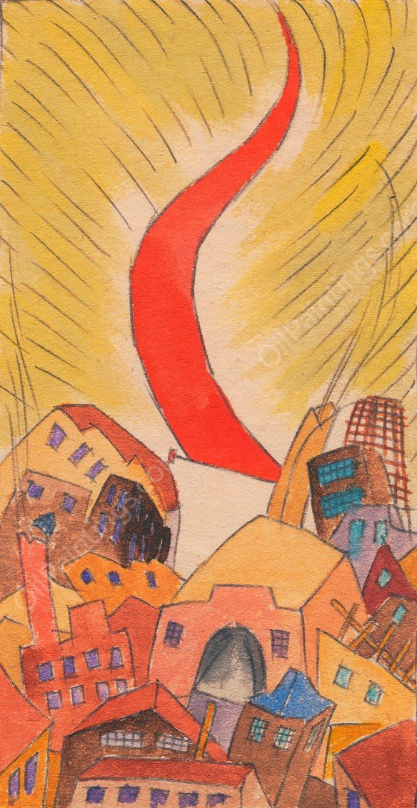 Revolution  by Karl Wiener - Hand-Painted Oil Painting Reproduction