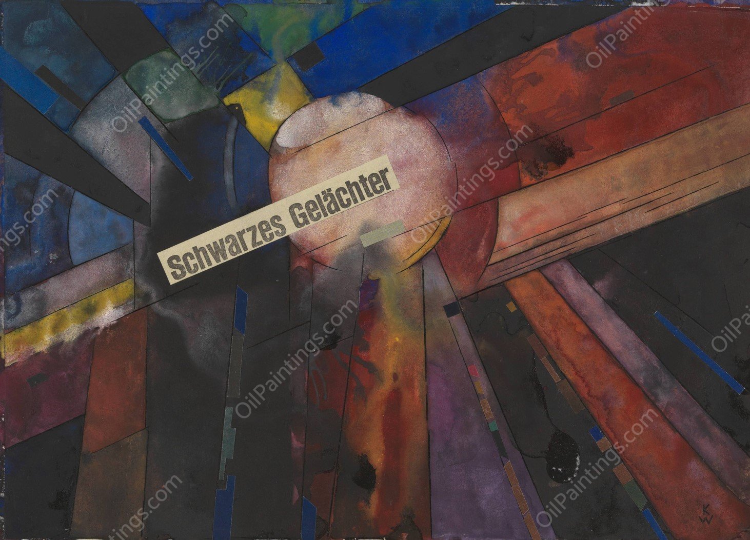 Schwarzes Gelachter  by Karl Wiener - Hand-Painted Oil Painting Reproduction