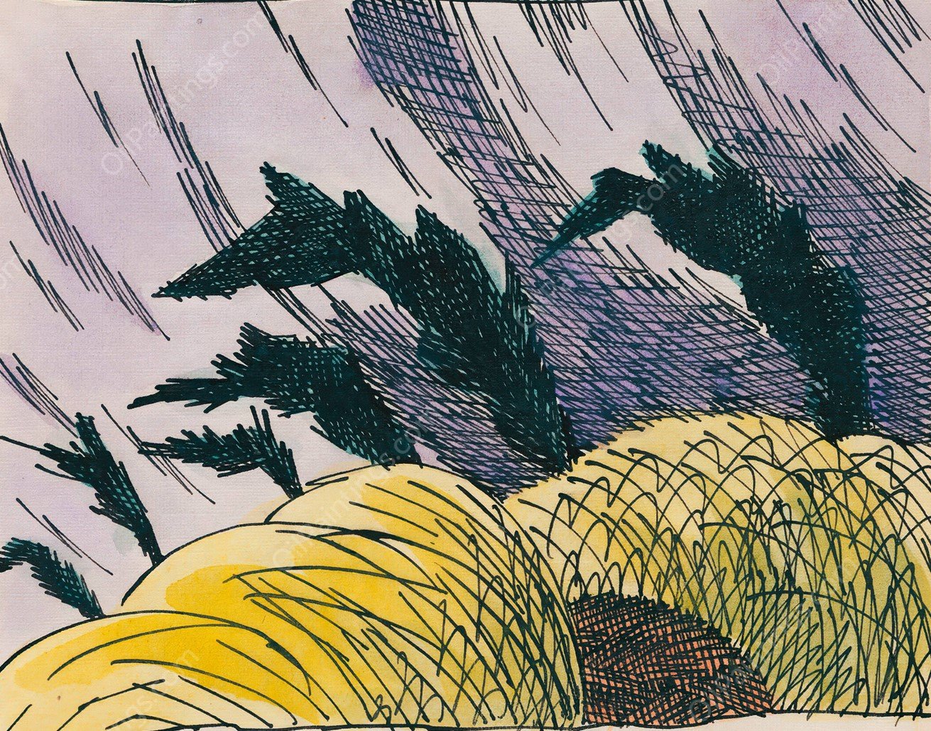 Sturm  by Karl Wiener - Hand-Painted Oil Painting Reproduction