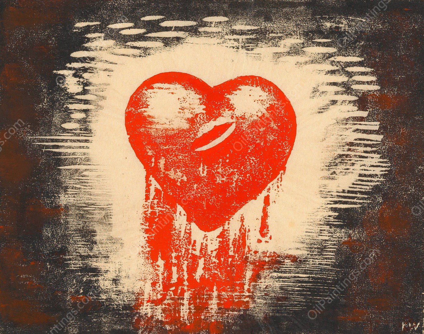 The heart  by Karl Wiener - Hand-Painted Oil Painting Reproduction