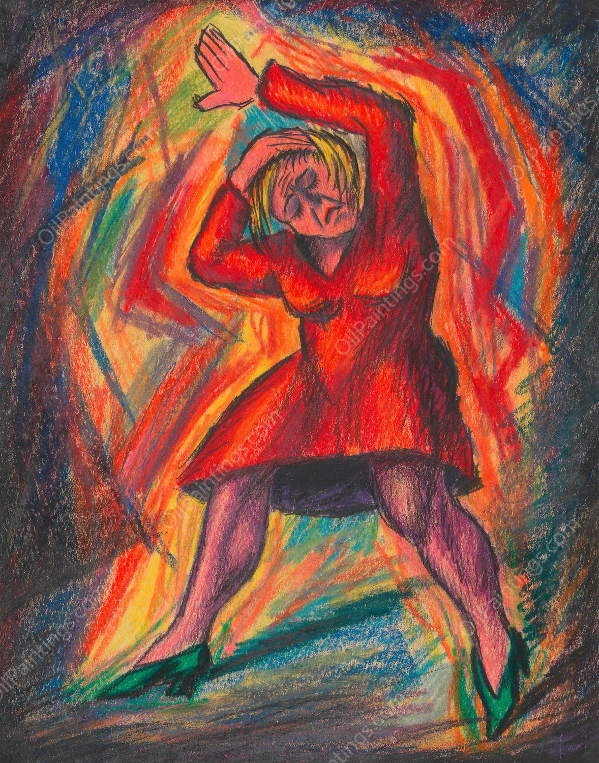 Verzweiflung  by Karl Wiener - Hand-Painted Oil Painting Reproduction