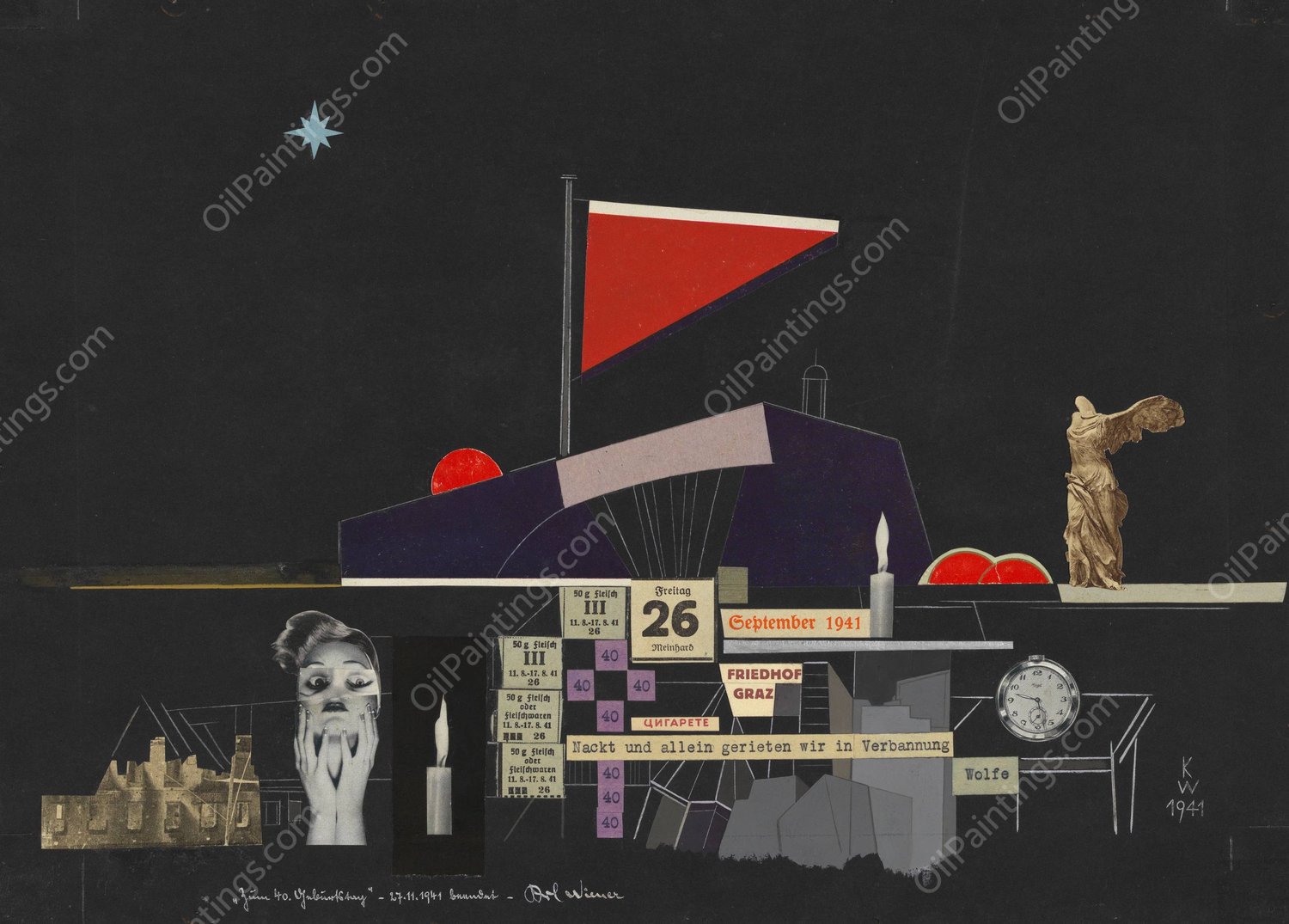 Zum 40. Geburtstag  by Karl Wiener - Hand-Painted Oil Painting Reproduction