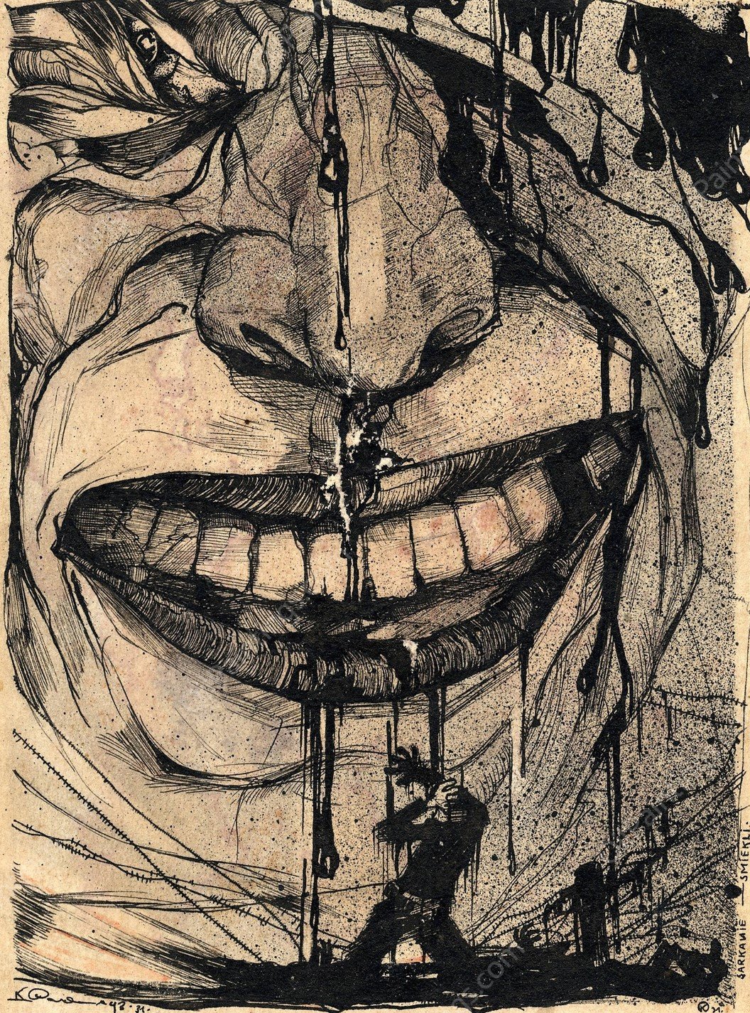 Red Laughter  by Karlis Padegs - Hand-Painted Oil Painting Reproduction