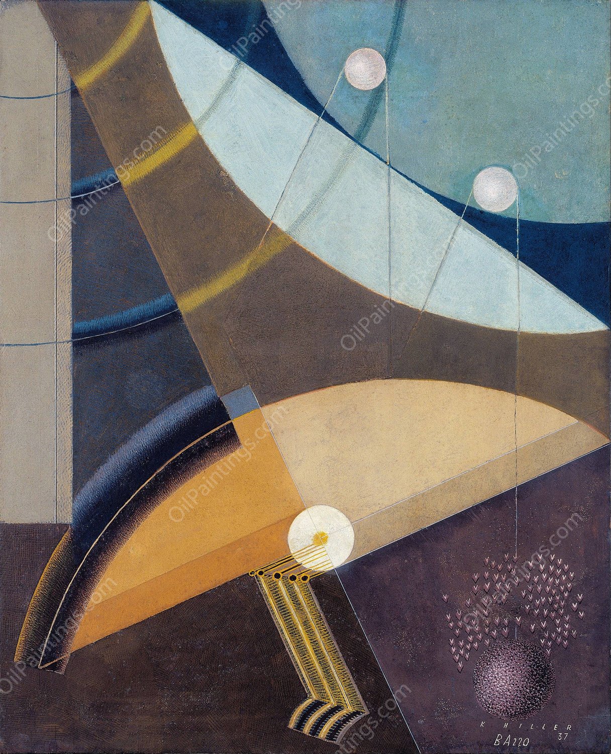 Kompozycja BA220  by Karol Hiller - Hand-Painted Oil Painting Reproduction