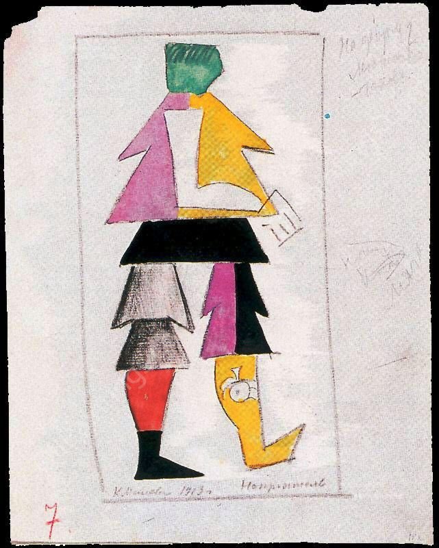 Enemy by Kasimir Malevich - Hand-Painted Oil Painting Reproduction