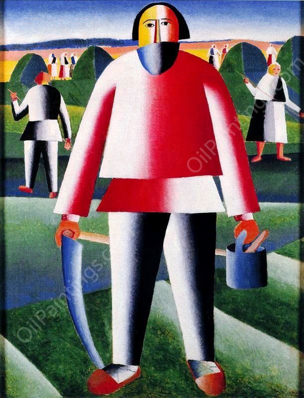 Haymaking by Kasimir Malevich - Hand-Painted Oil Painting Reproduction