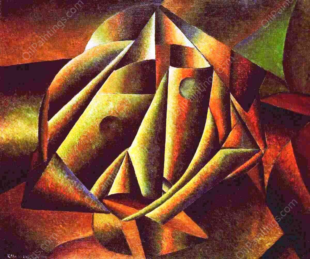 Head of Girl by Kasimir Malevich - Hand-Painted Oil Painting Reproduction