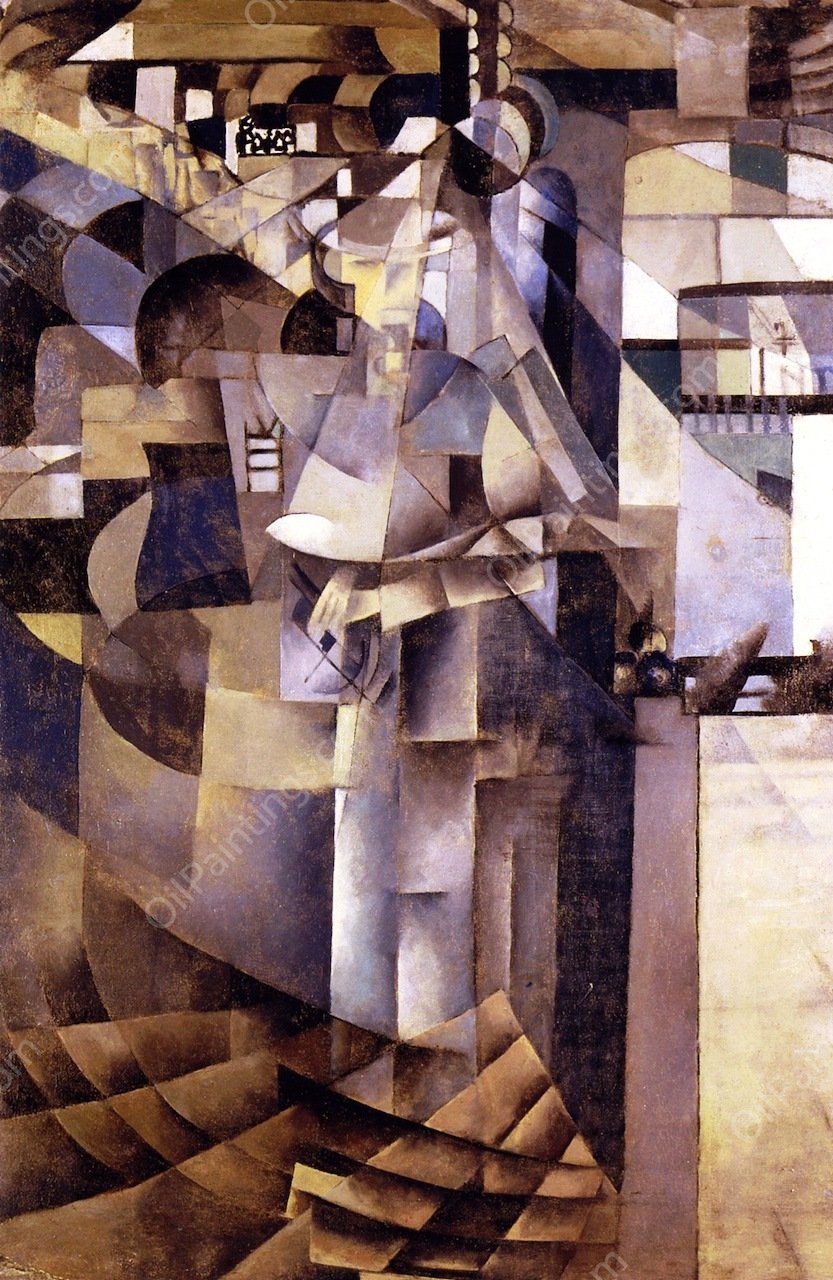 Life at the Grand Hotel by Kasimir Malevich - Hand-Painted Oil Painting Reproduction