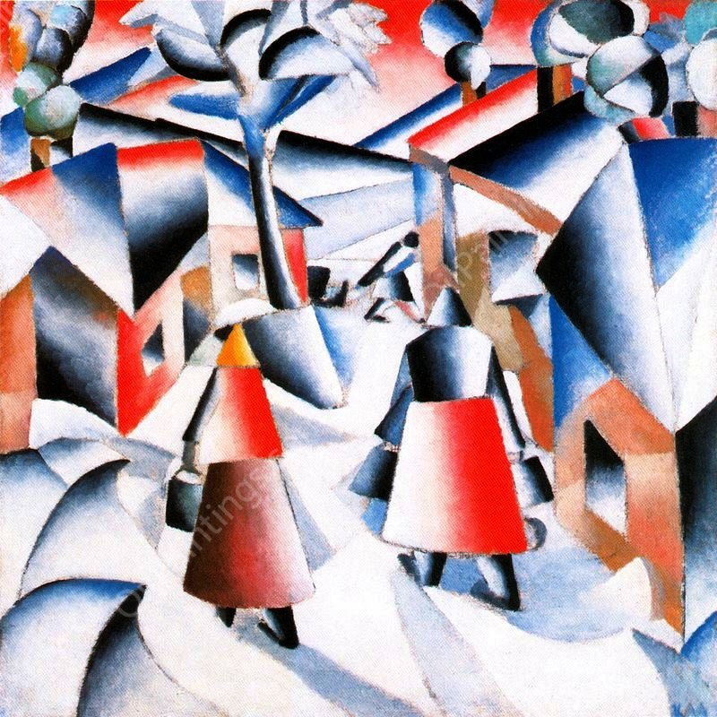 Morning after a Storm in the Country by Kasimir Malevich - Hand-Painted Oil Painting Reproduction