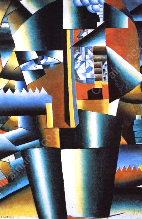 Perfect Portrait of I.V. Kilun by Kasimir Malevich - Hand-Painted Oil Painting Reproduction