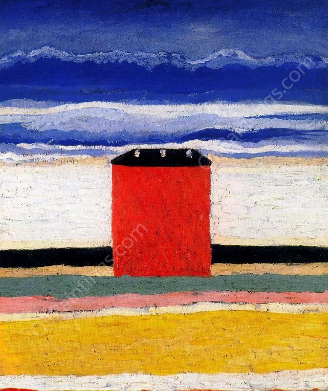 Red House by Kasimir Malevich - Hand-Painted Oil Painting Reproduction