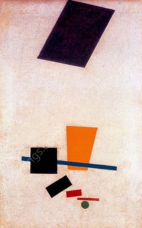 Suprematism Painterly Realism of a Football Player by Kasimir Malevich - Hand-Painted Oil Painting Reproduction