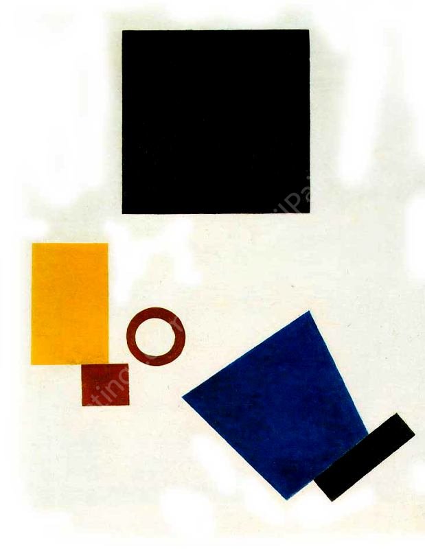 Suprematismo: Autorretrato en Dos Dimensiones by Kasimir Malevich - Hand-Painted Oil Painting Reproduction