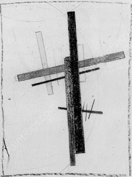 Suprematist Drawing 3 by Kasimir Malevich - Hand-Painted Oil Painting Reproduction