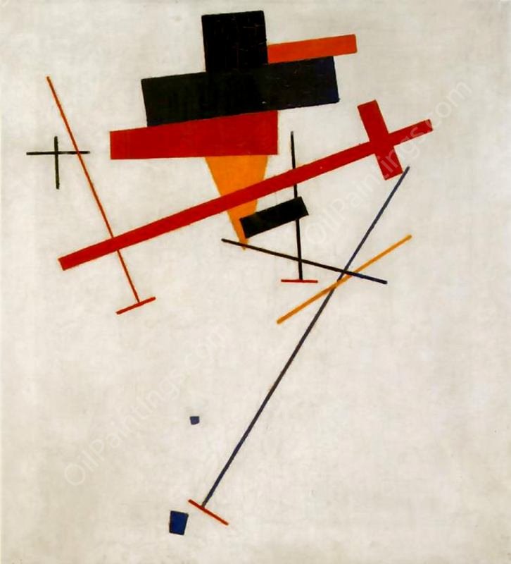 Suprematist Painting 10 by Kasimir Malevich - Hand-Painted Oil Painting Reproduction