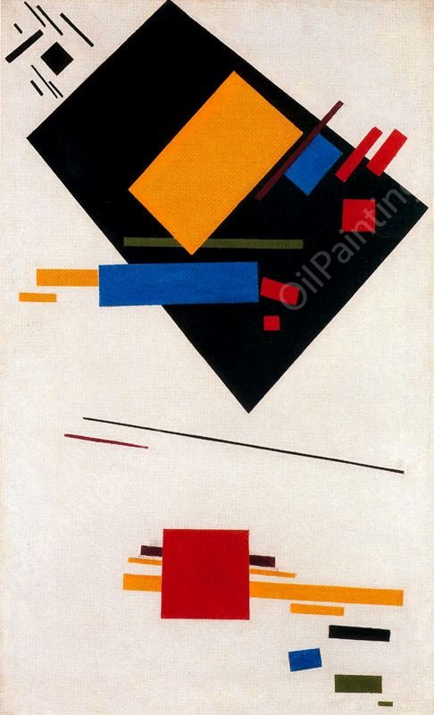 Suprematist Painting 6 by Kasimir Malevich - Hand-Painted Oil Painting Reproduction