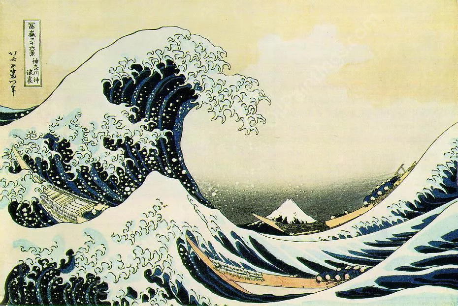 絵画　WAVE The Great Wave Off Kanagawa by Katsushika Hokusai Oil Painting