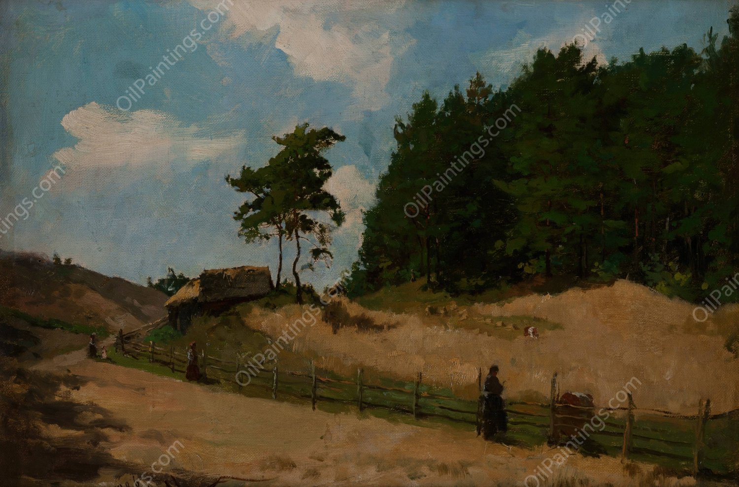 Landscape  by Kazimierz Alchimowicz - Hand-Painted Oil Painting Reproduction