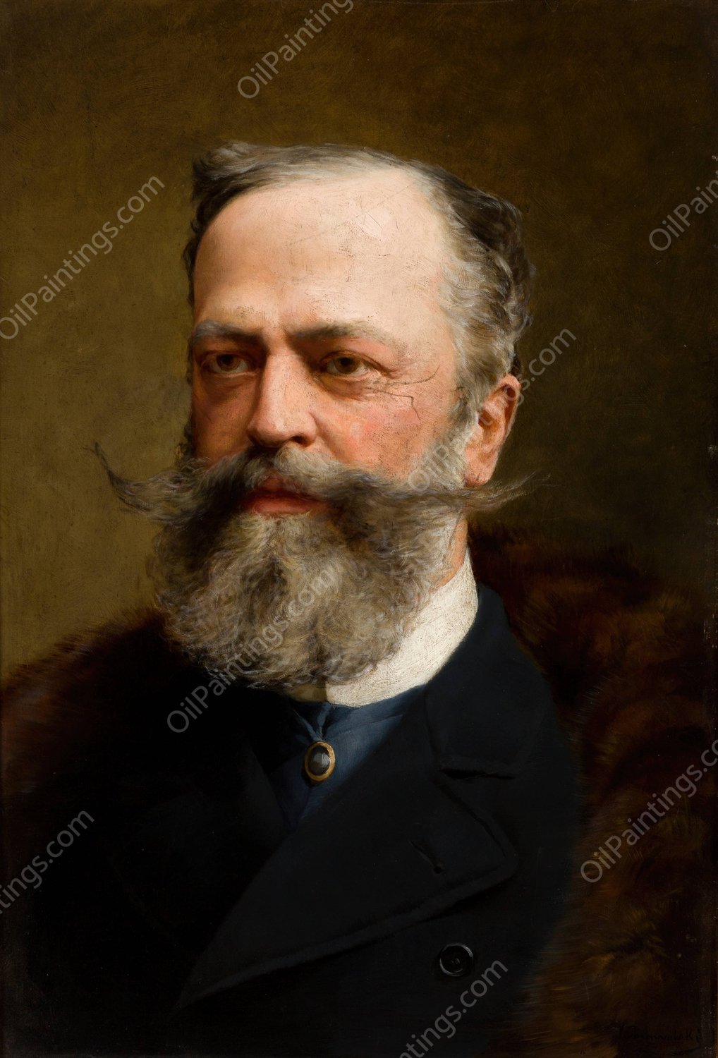 Portrait of Wlodzimierz Wolodkowicz  by Kazimierz Pochwalski - Hand-Painted Oil Painting Reproduction