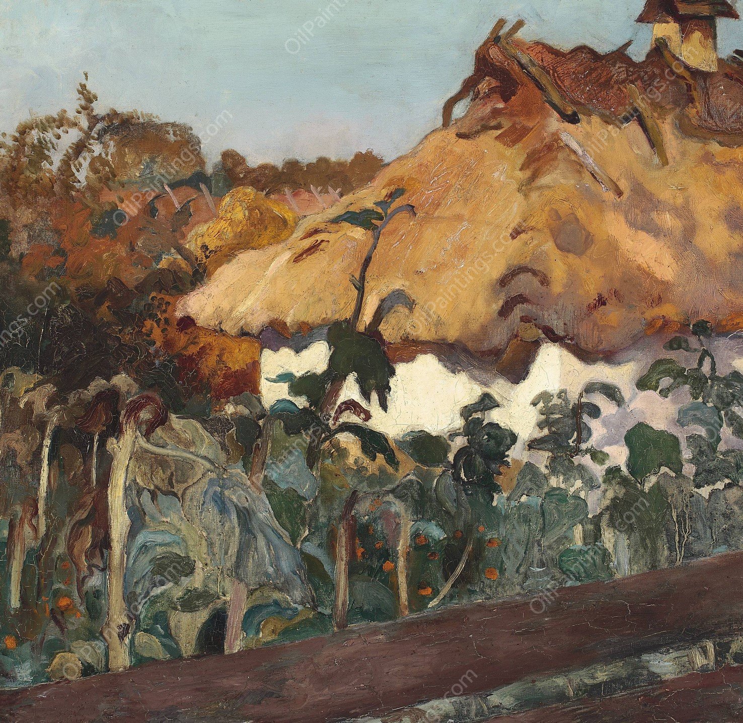 Cottage  by Kazimierz Sichulski - Hand-Painted Oil Painting Reproduction