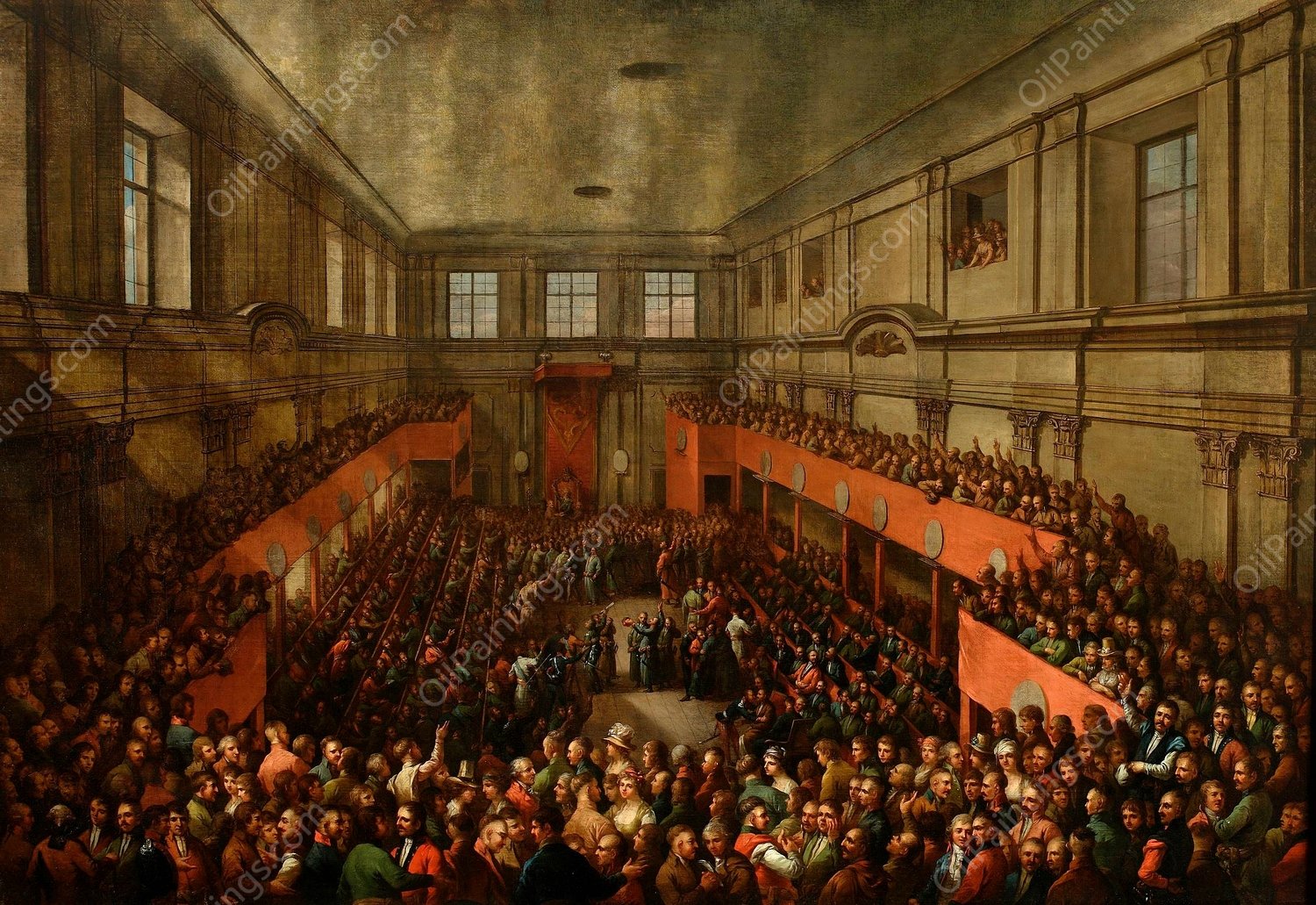 Proclamation of the Constitution of the 3 May  by Kazimierz Wojniakowski - Hand-Painted Oil Painting Reproduction