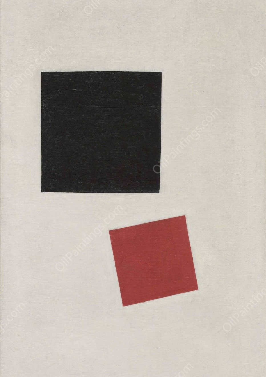 Black Square and Red Square  by Kazimir Malevich - Hand-Painted Oil Painting Reproduction