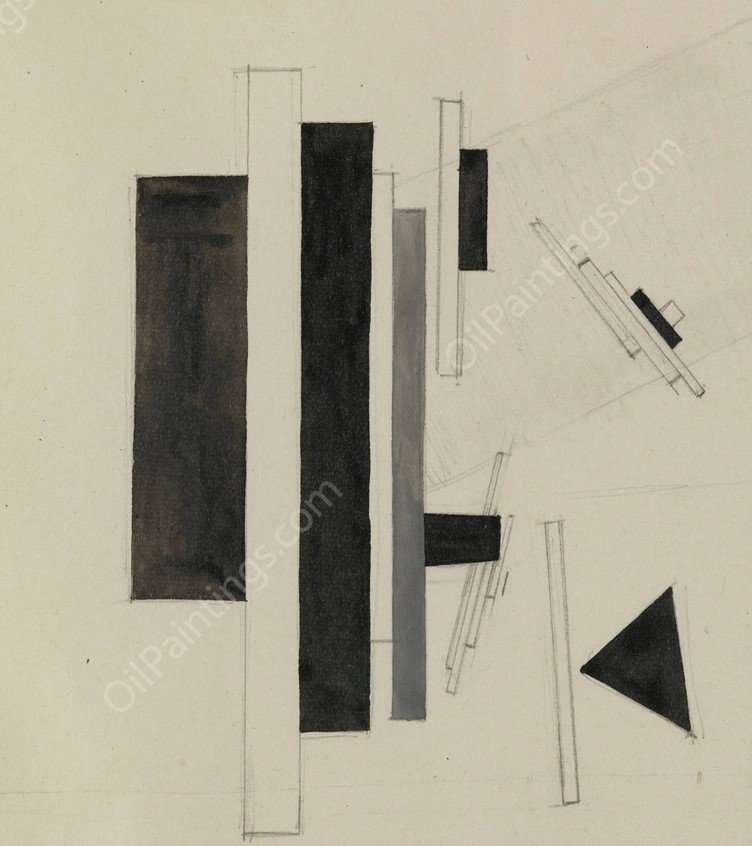 Untitled  by Kazimir Malevich - Hand-Painted Oil Painting Reproduction