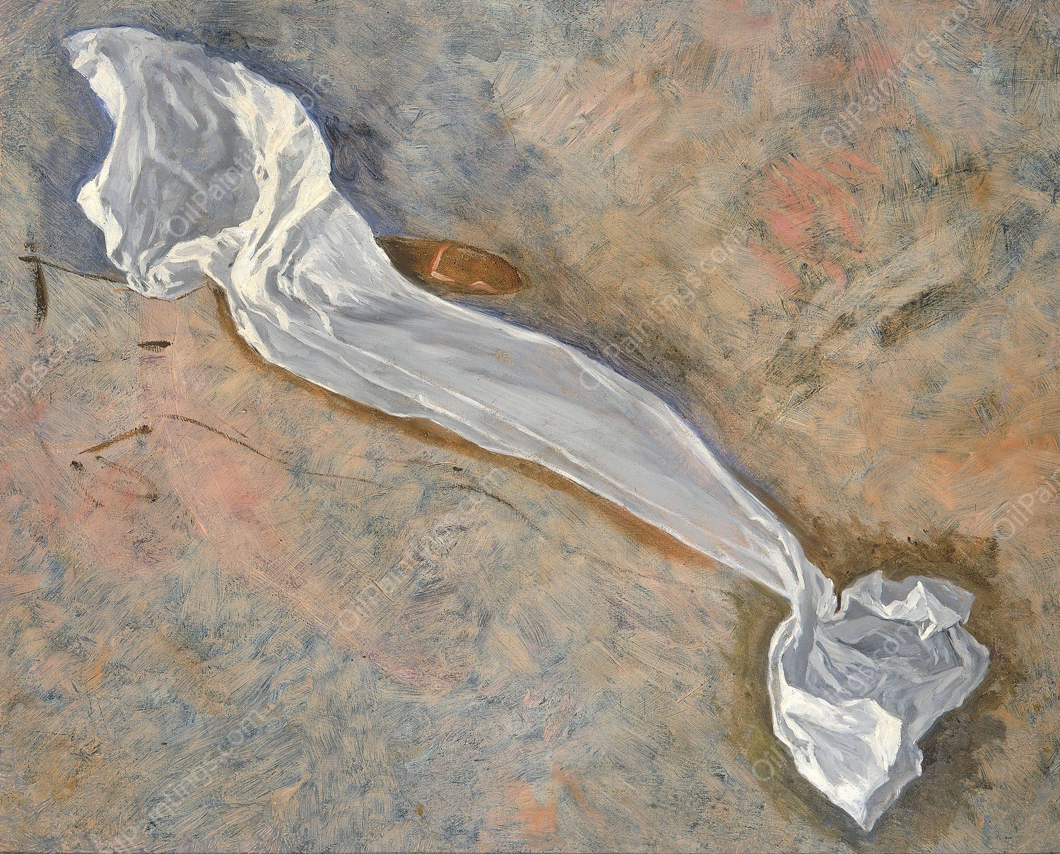 Study for Drapery of ​'Pursuit of the Ideal' by Kenyon Cox - Hand-Painted Oil Painting Reproduction