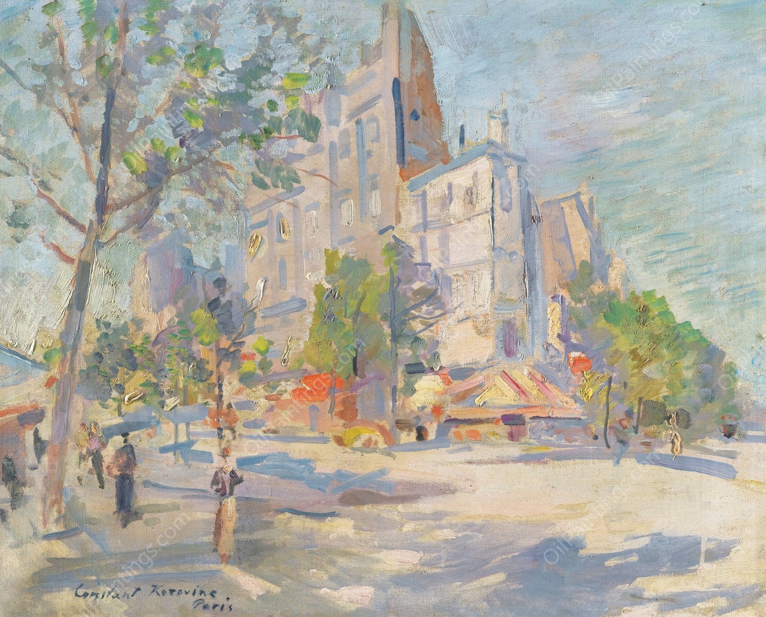 Paris In Spring by Konstantin Alexeevich Korovin - Hand-Painted Oil Painting Reproduction