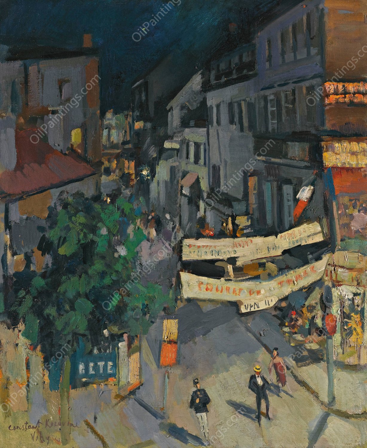 Vichy At Night by Konstantin Alexeevich Korovin - Hand-Painted Oil Painting Reproduction