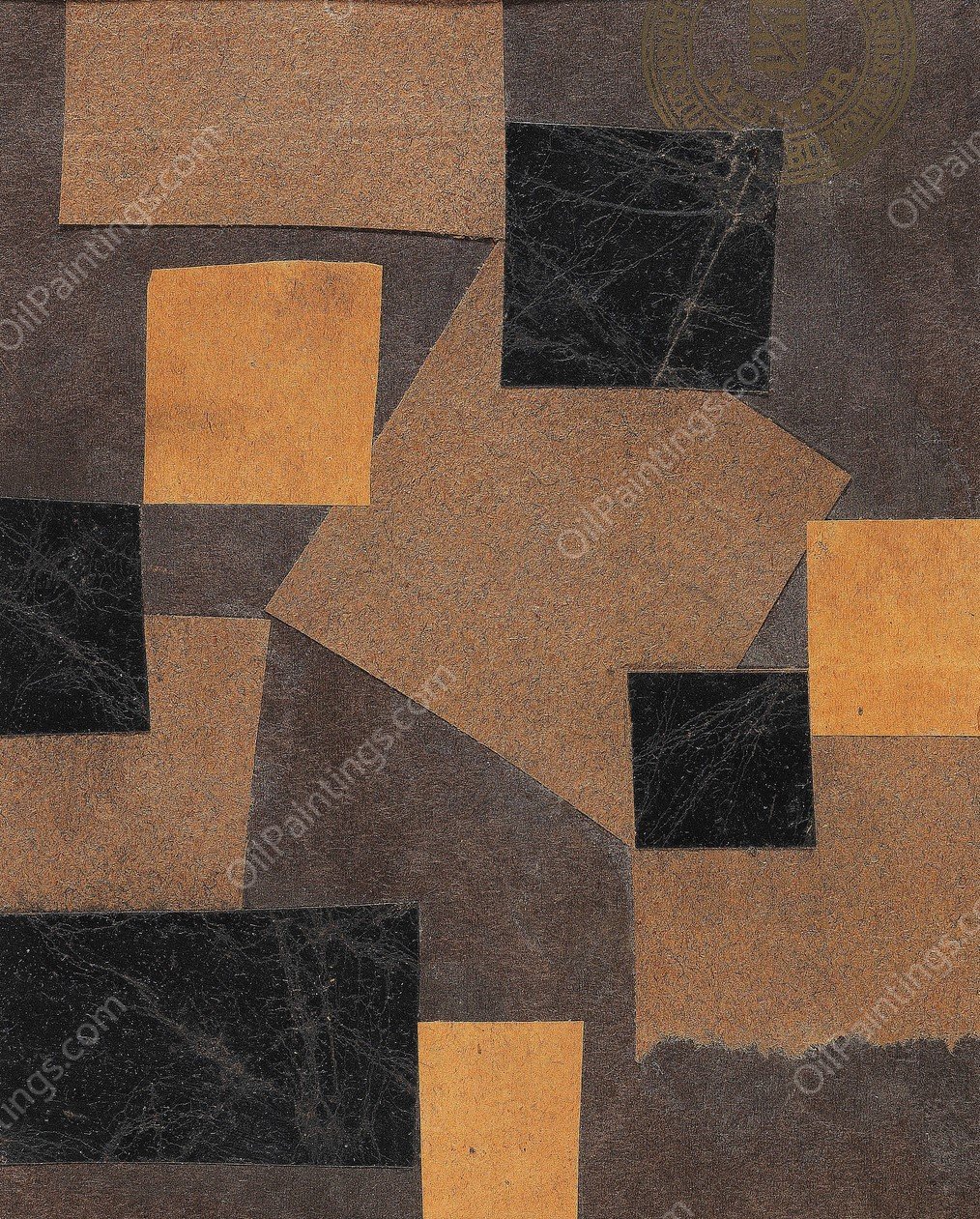 Mz 386 Hopf  by Kurt Schwitters - Hand-Painted Oil Painting Reproduction