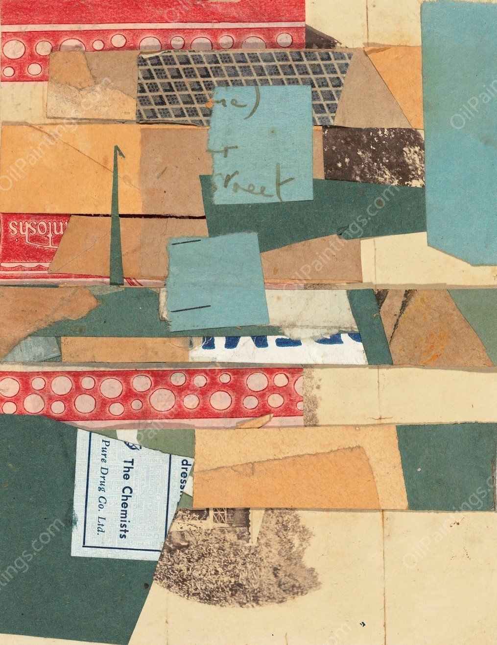 Mz x 21 Street  by Kurt Schwitters - Hand-Painted Oil Painting Reproduction