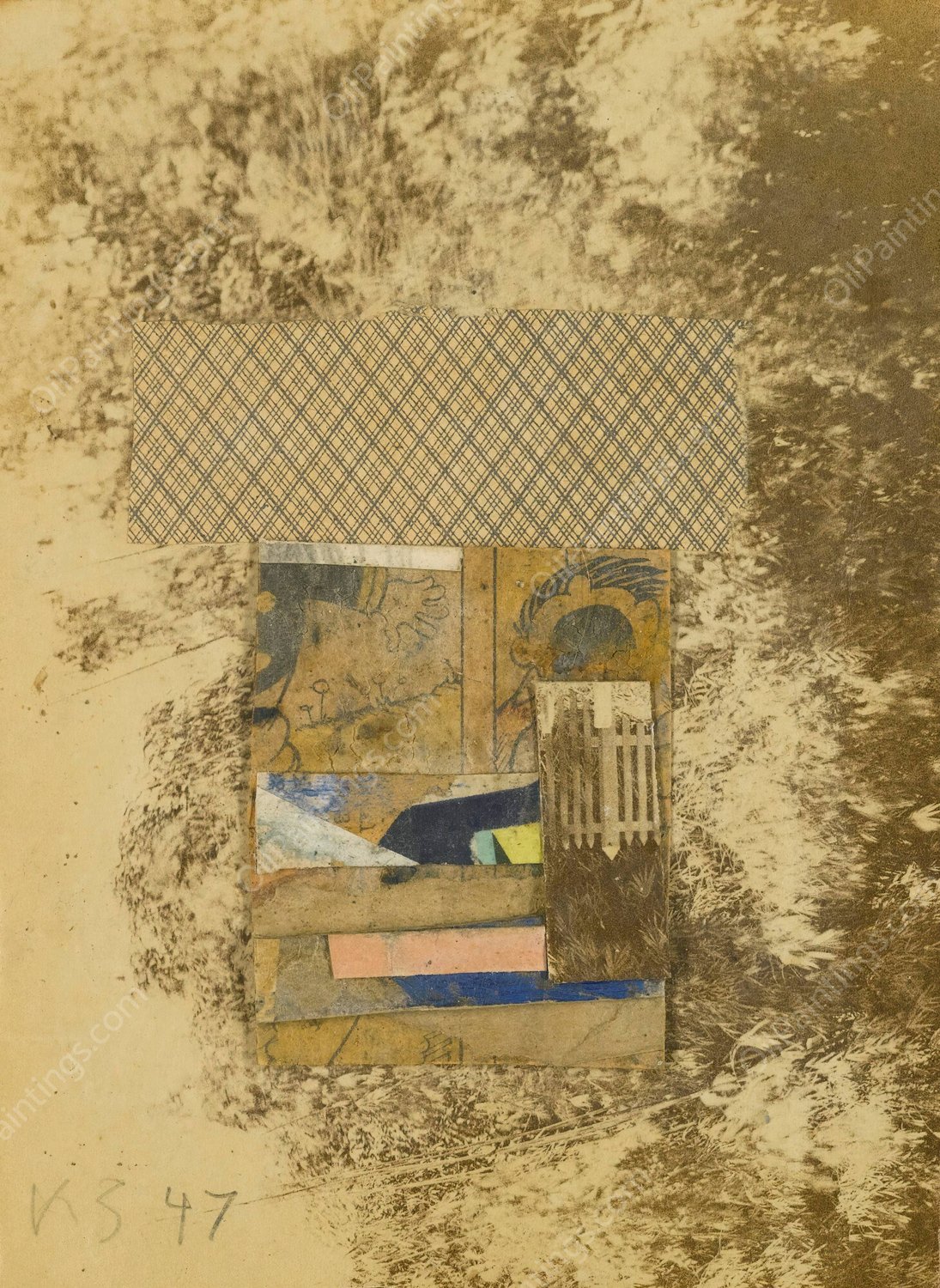 Ohne Titel  by Kurt Schwitters - Hand-Painted Oil Painting Reproduction