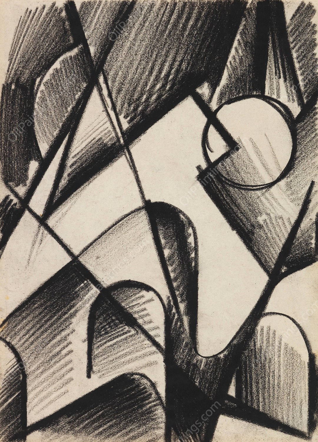 Z 101 Hochgebirge  by Kurt Schwitters - Hand-Painted Oil Painting Reproduction