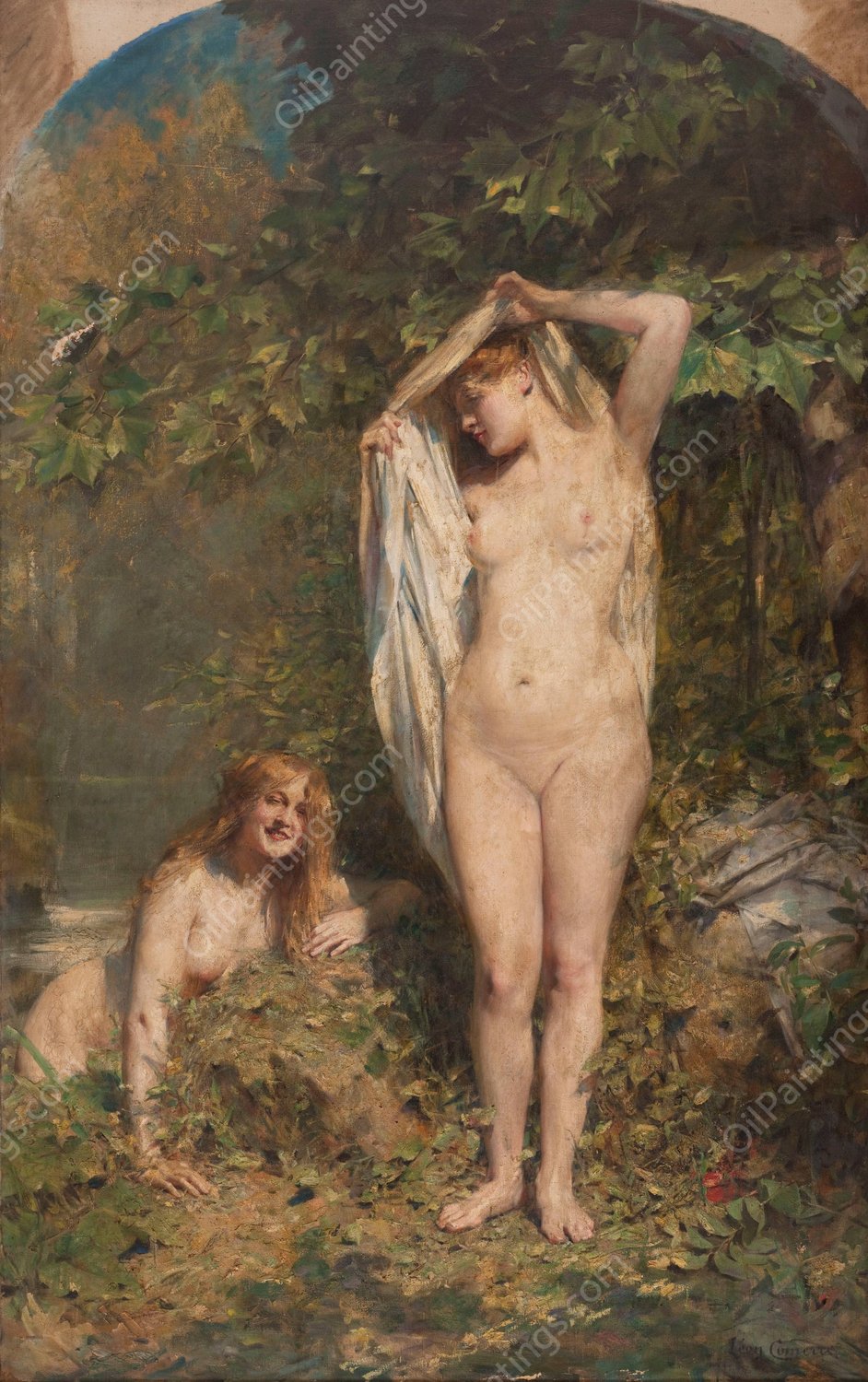 Au soleil  by Leon Francois Comerre - Hand-Painted Oil Painting Reproduction