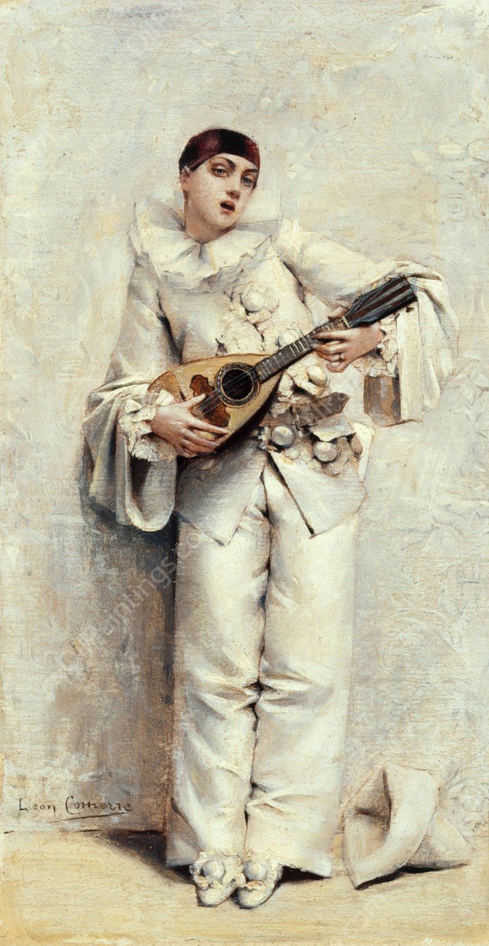 Pierrot  by Leon Francois Comerre - Hand-Painted Oil Painting Reproduction