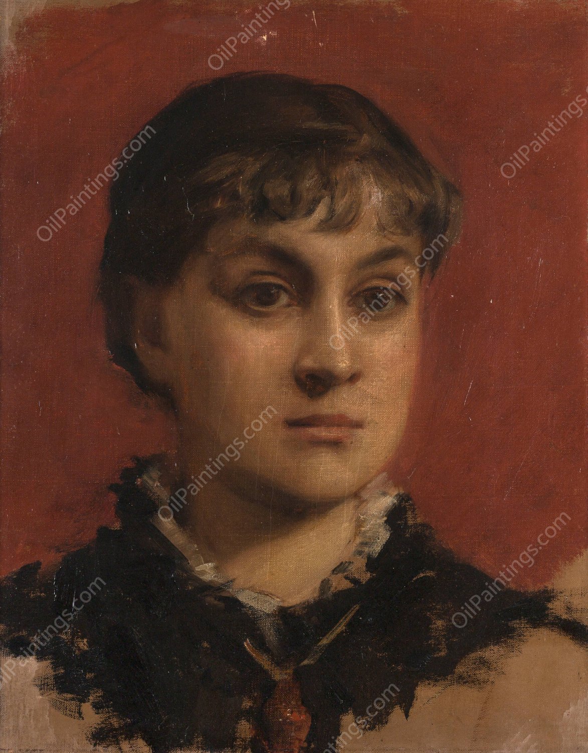 Portrait de Jacqueline Comerre-Paton  by Leon Francois Comerre - Hand-Painted Oil Painting Reproduction