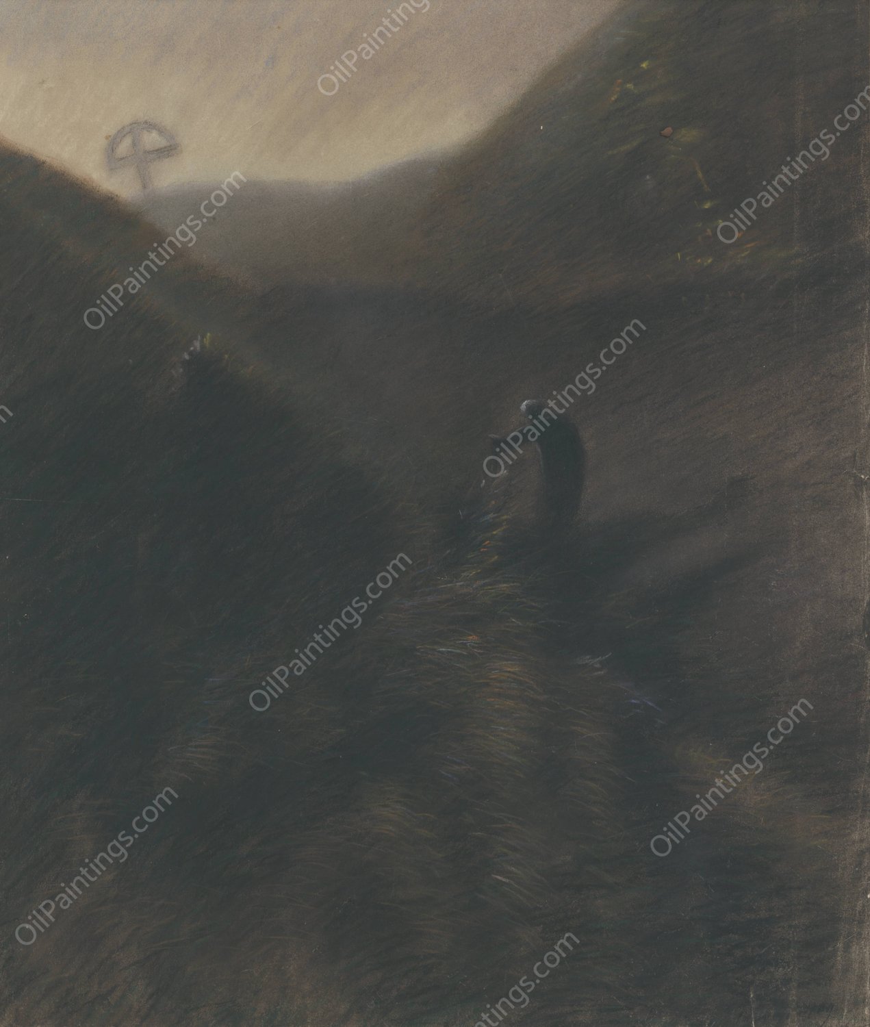 Nostalgia  by Ladislav Mednyanszky - Hand-Painted Oil Painting Reproduction