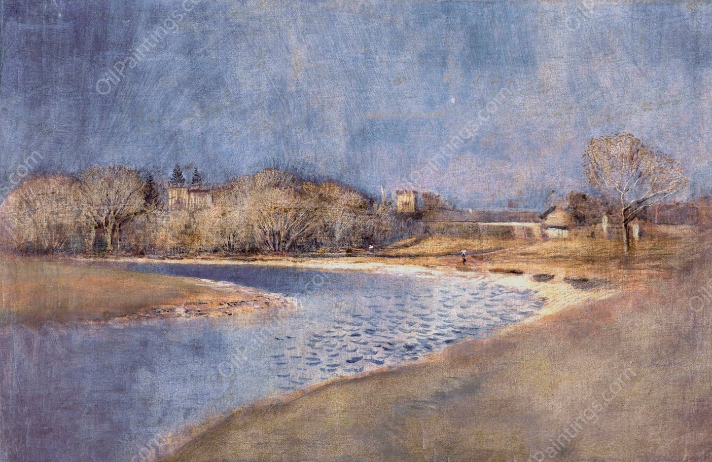 Pohľad na Strazky  by Ladislav Mednyanszky - Hand-Painted Oil Painting Reproduction