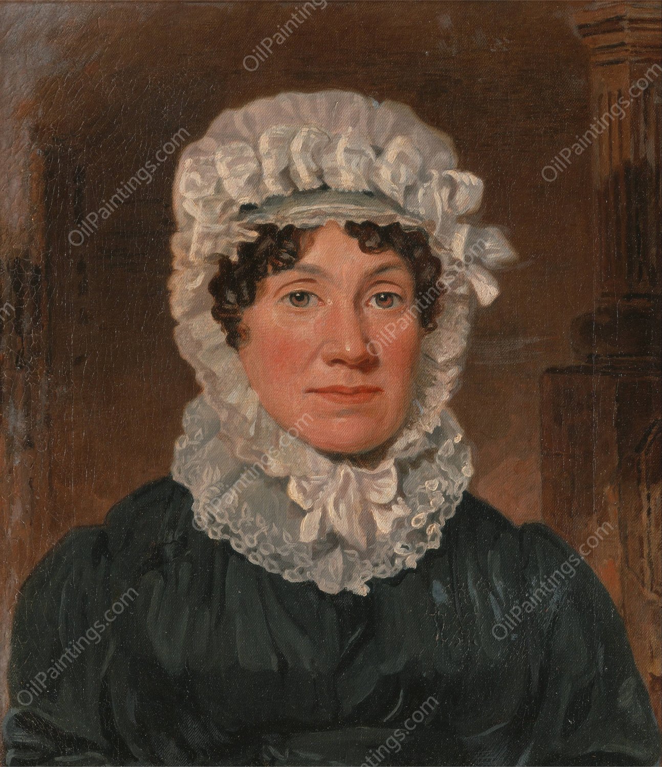 Portrait of Mrs. Ben Marshall by Lambert Marshall - Hand-Painted Oil Painting Reproduction