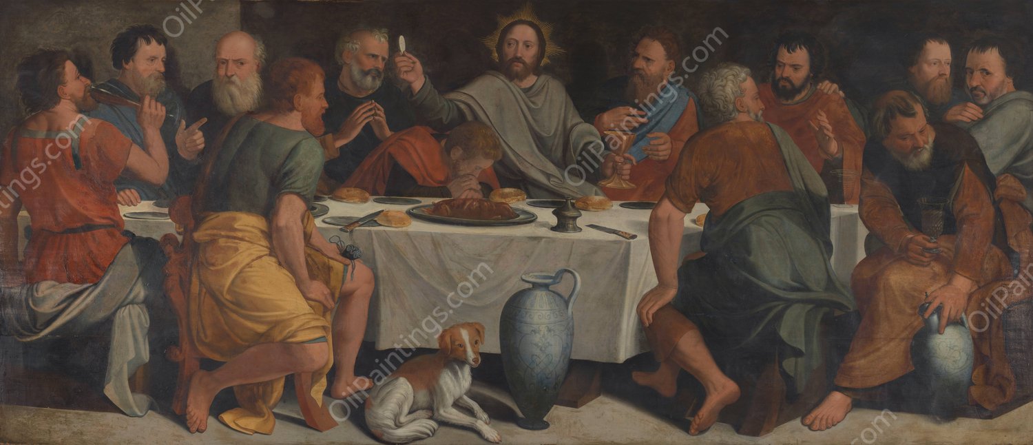 The Last Supper  by Lambert Van Noort - Hand-Painted Oil Painting Reproduction