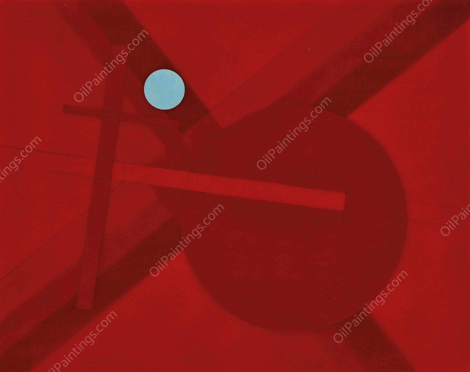 Composition G4  by Laszlo Moholy-Nagy - Hand-Painted Oil Painting Reproduction