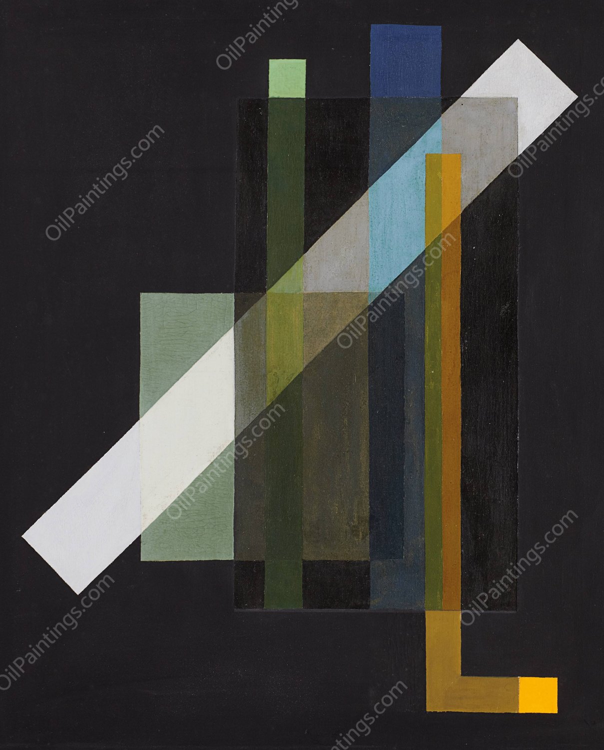 Construction  by Laszlo Moholy-Nagy - Hand-Painted Oil Painting Reproduction