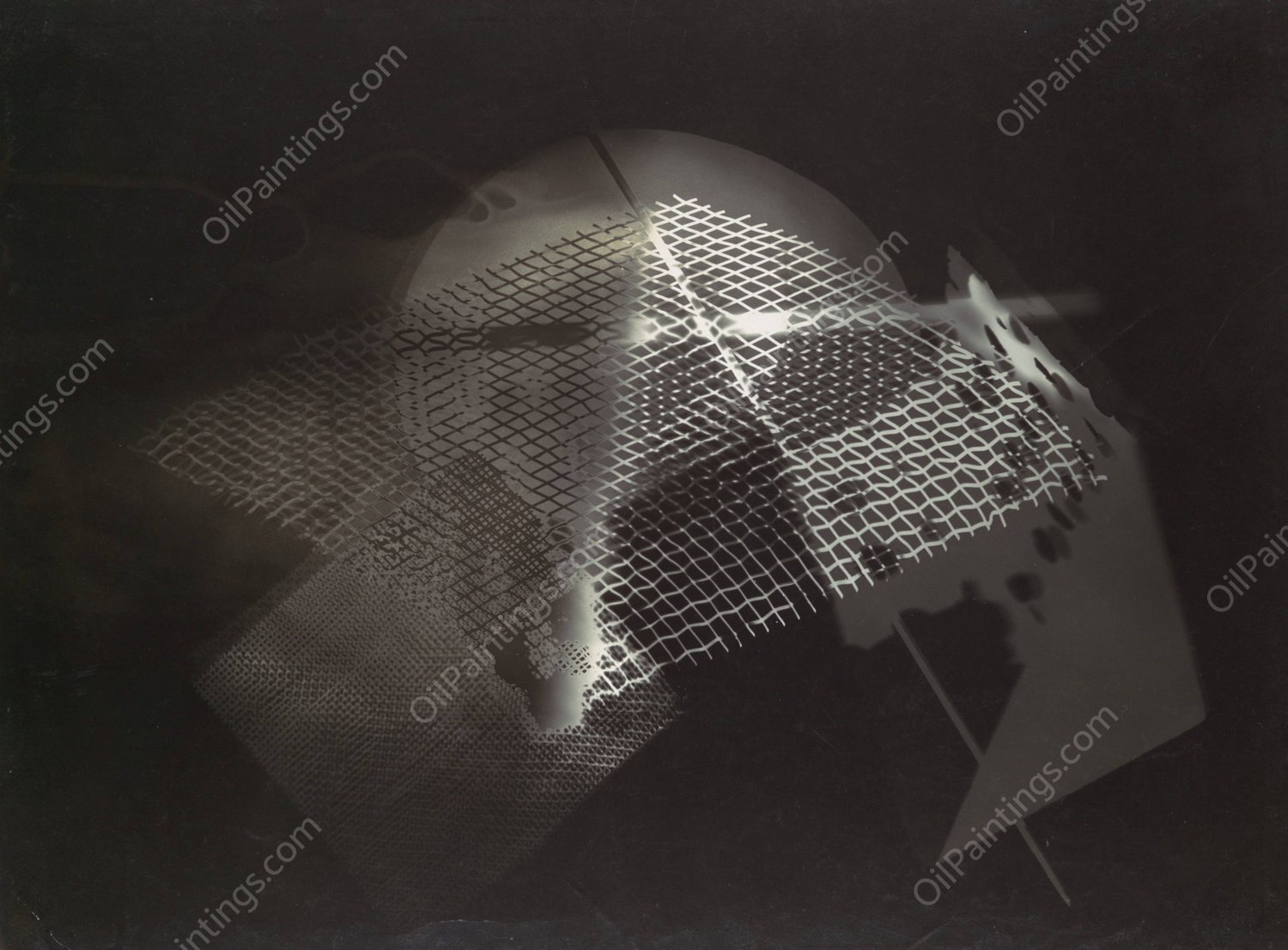 Fotogramm  by Laszlo Moholy-Nagy - Hand-Painted Oil Painting Reproduction