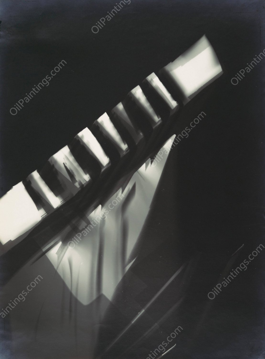 Fotogramm  by Laszlo Moholy-Nagy - Hand-Painted Oil Painting Reproduction