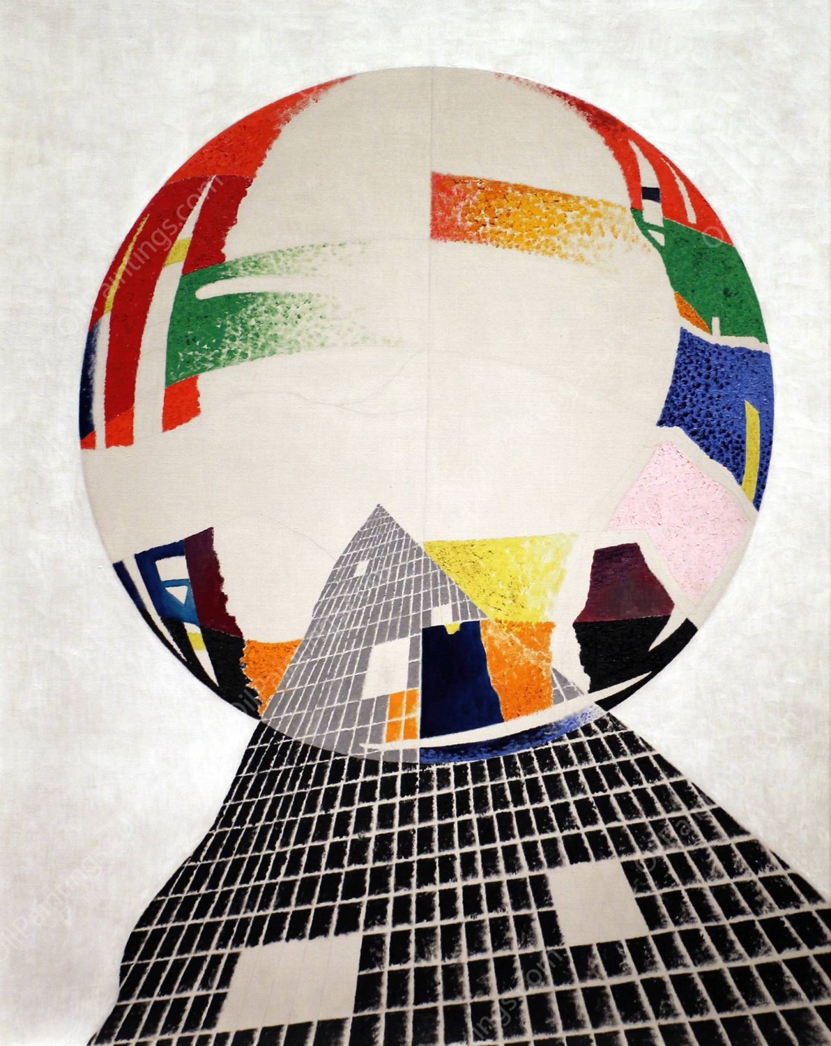 Nuclear I, CH  by Laszlo Moholy-Nagy - Hand-Painted Oil Painting Reproduction