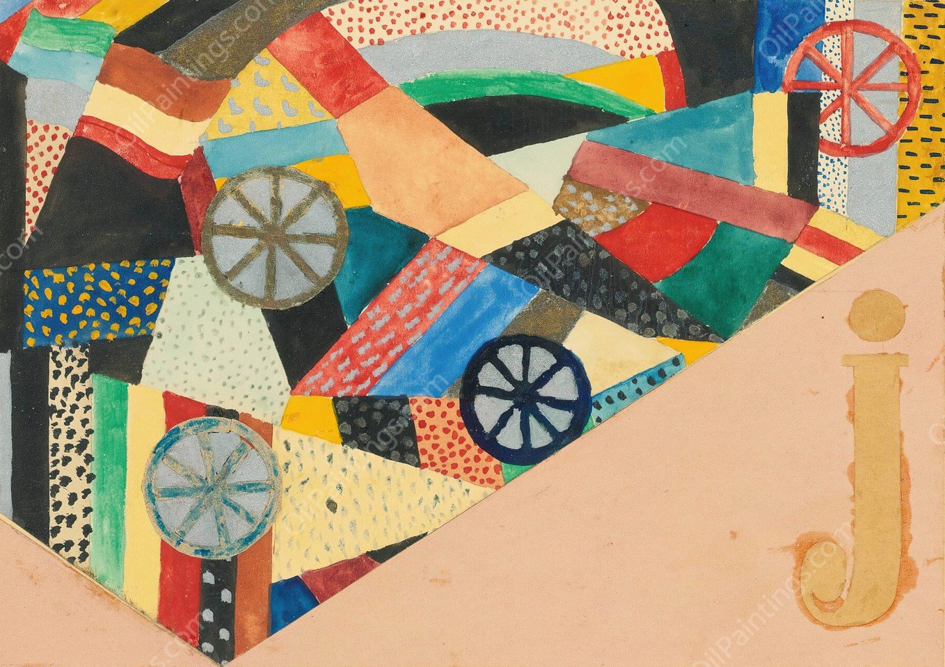 Untitled  by Laszlo Moholy-Nagy - Hand-Painted Oil Painting Reproduction