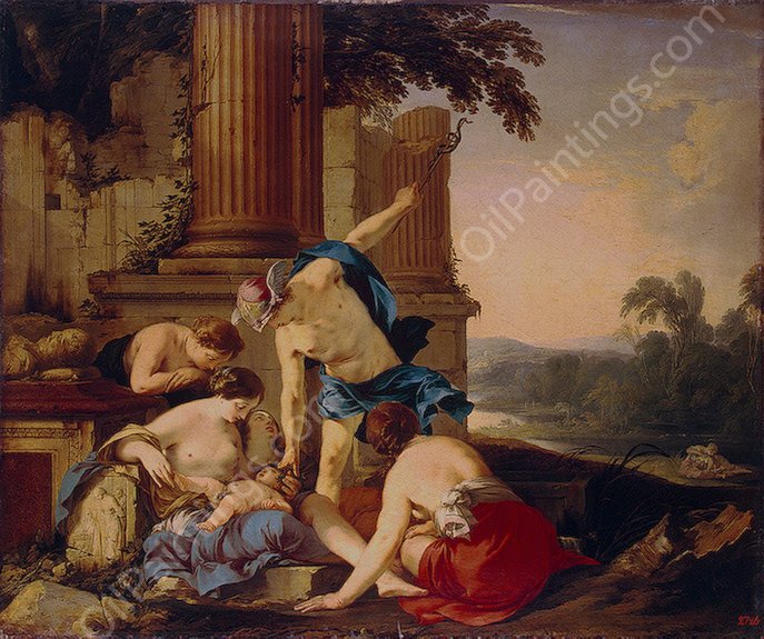 Infancy of Achilles by Laurent De La Hire - Hand-Painted Oil Painting Reproduction