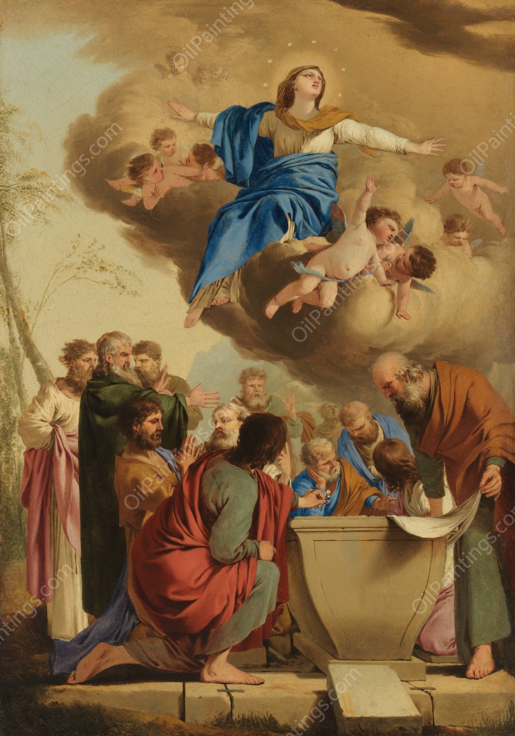 The Assumption  by Laurent De La Hyre - Hand-Painted Oil Painting Reproduction